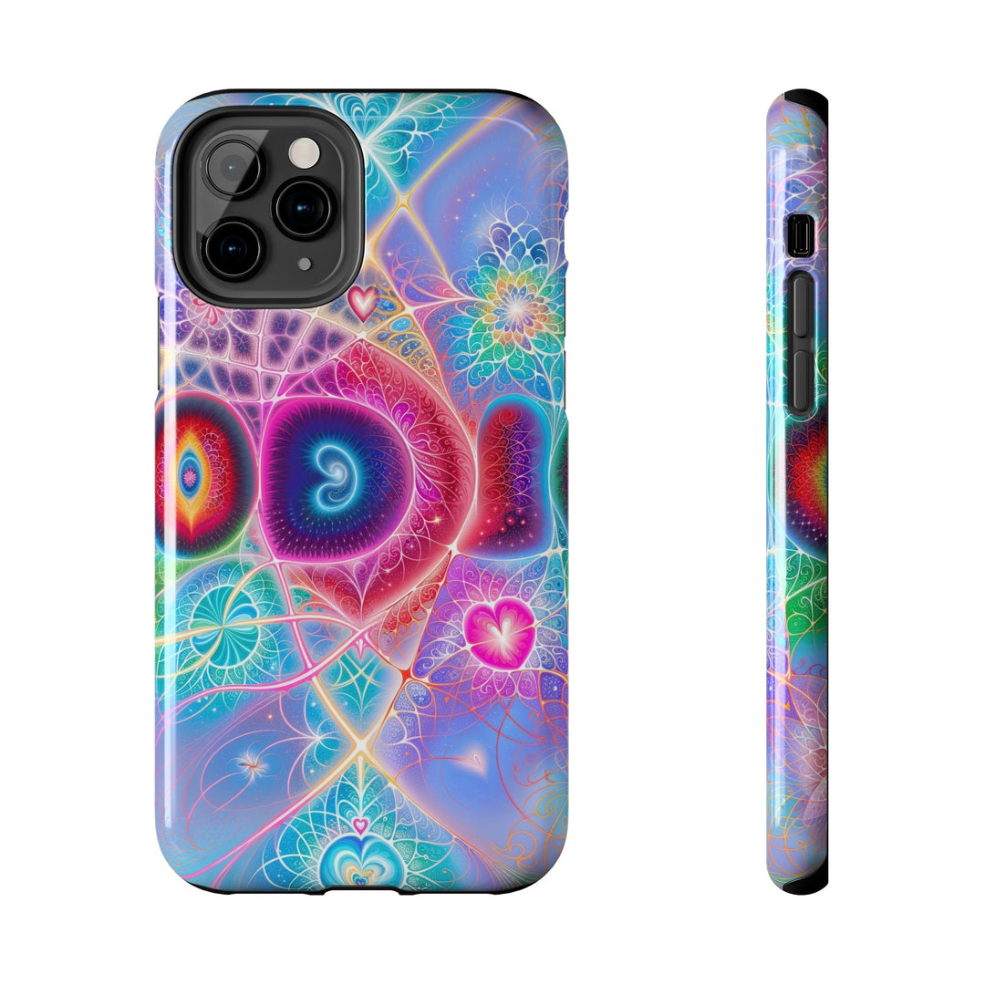 Vibrant Fractal Blossoms - Tough Phone Case - Phone Case - g(0D·IO) - iPhone 11 Pro - -