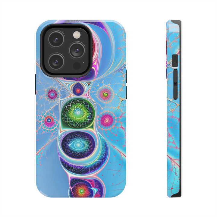 Vibrant Fractal Blossoms - Tough Phone Case - Phone Case - g(0D·IO) - iPhone 14 Pro - -