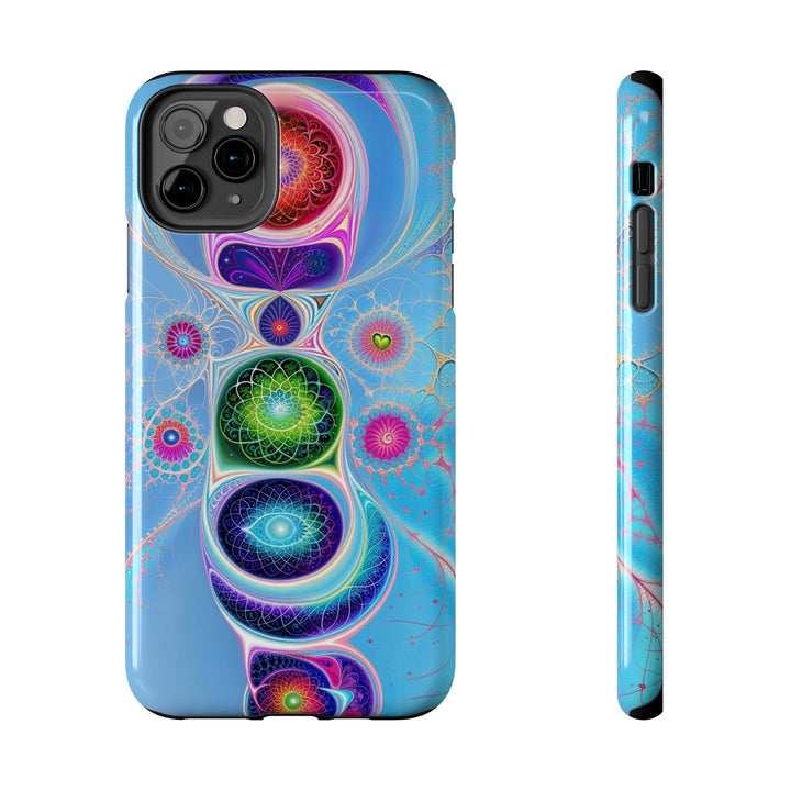 Vibrant Fractal Blossoms - Tough Phone Case - Phone Case - g(0D·IO) - iPhone 11 Pro Max - -