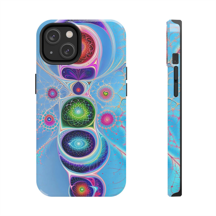 Vibrant Fractal Blossoms - Tough Phone Case - Phone Case - g(0D·IO) - iPhone 14 - -