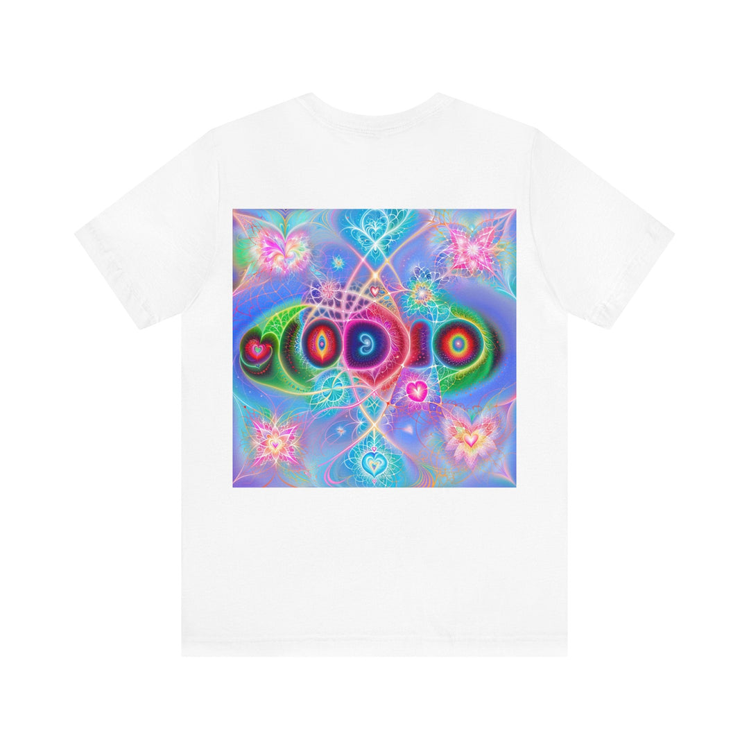 Vibrant Fractal Blossoms - Unisex Jersey Short Sleeve Tee - T-Shirt - g(0D·IO) - Black - S -