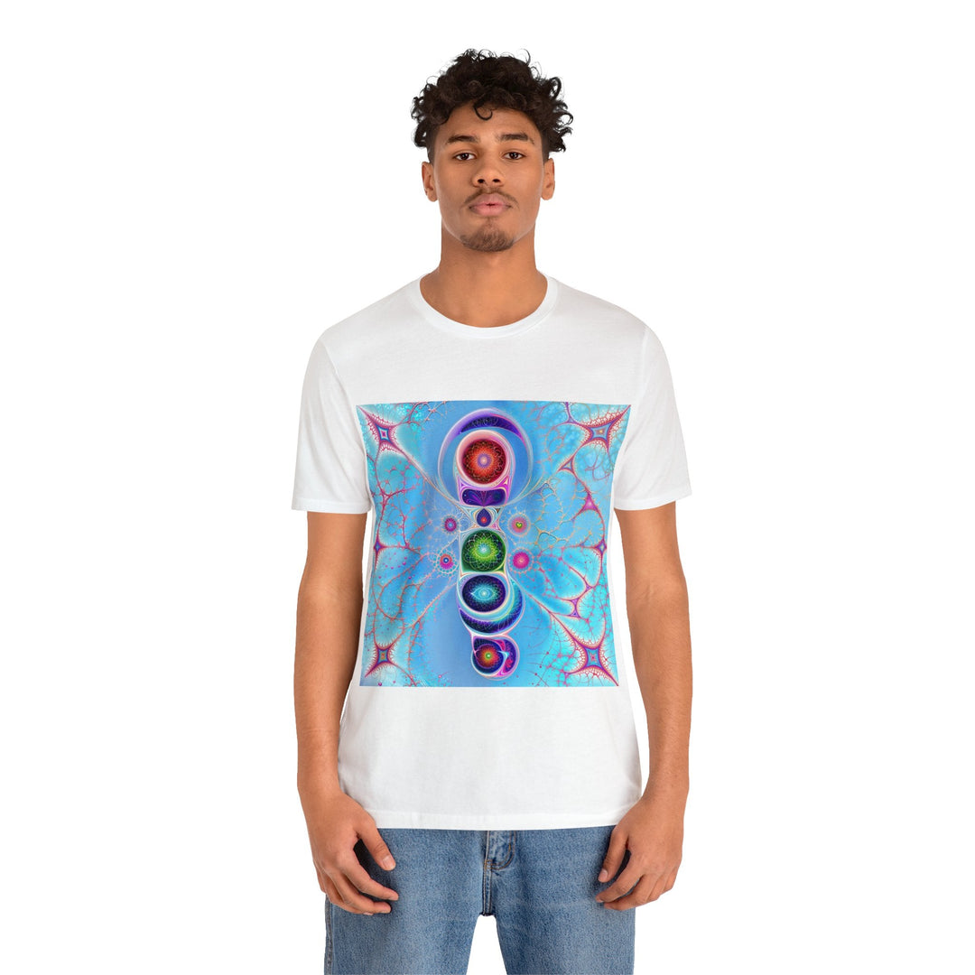 Vibrant Fractal Blossoms - Unisex Jersey Short Sleeve Tee - T-Shirt - g(0D·IO) - Black - S -