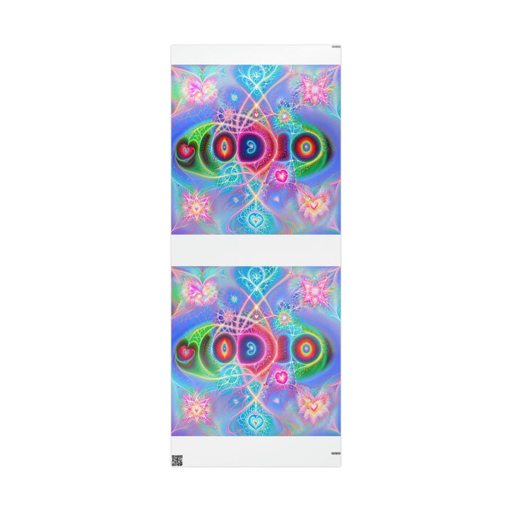 Vibrant Fractal Blossoms - Wrapping Paper - Home Decor - g(0D·IO) - 30'' x 72'' - Glossy -