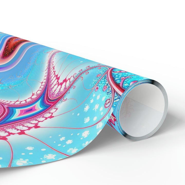 Vibrant Fractal Blossoms - Wrapping Paper - Home Decor - g(0D·IO) - 30" x 180" - Matte -