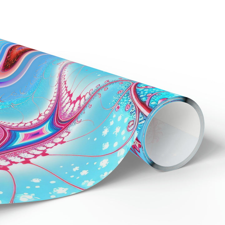 Vibrant Fractal Blossoms - Wrapping Paper - Home Decor - g(0D·IO) - 30" x 180" - Matte -