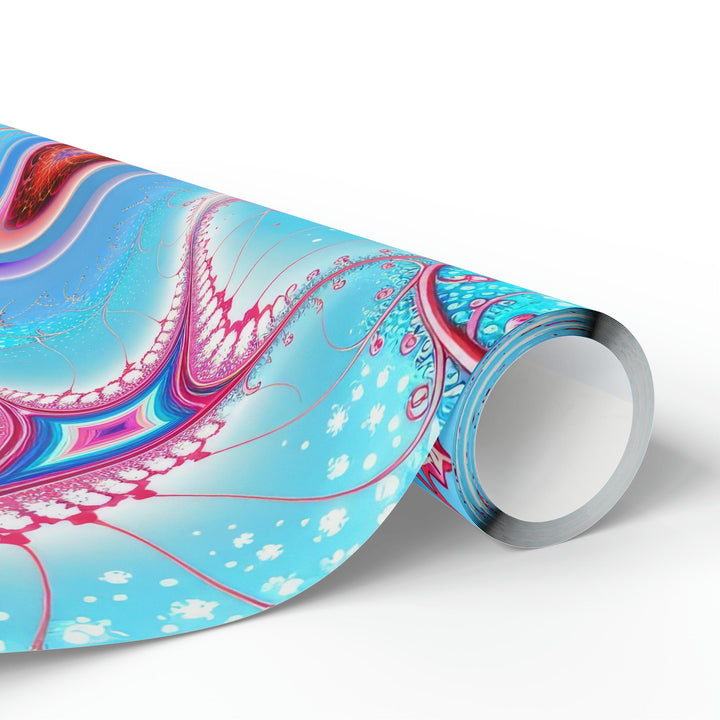 Vibrant Fractal Blossoms - Wrapping Paper - Home Decor - g(0D·IO) - 30" x 180" - Matte -