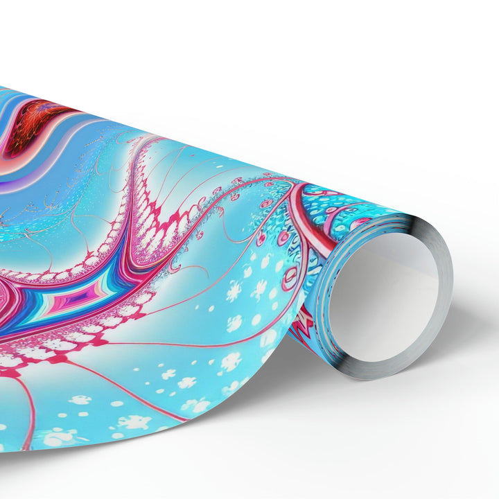 Vibrant Fractal Blossoms - Wrapping Paper - Home Decor - g(0D·IO) - 30" x 180" - Matte -