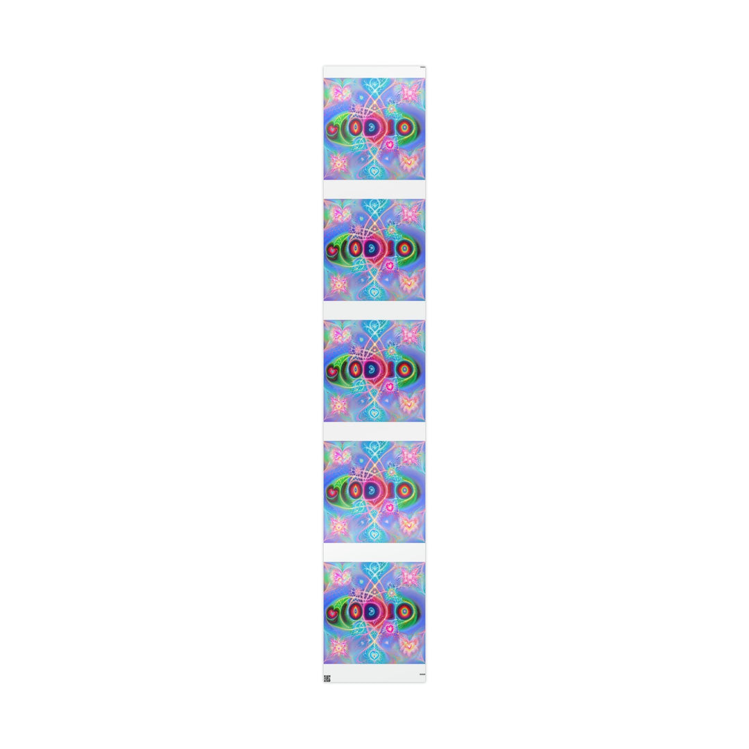 Vibrant Fractal Blossoms - Wrapping Paper - Home Decor - g(0D·IO) - 30" x 180" - Glossy -