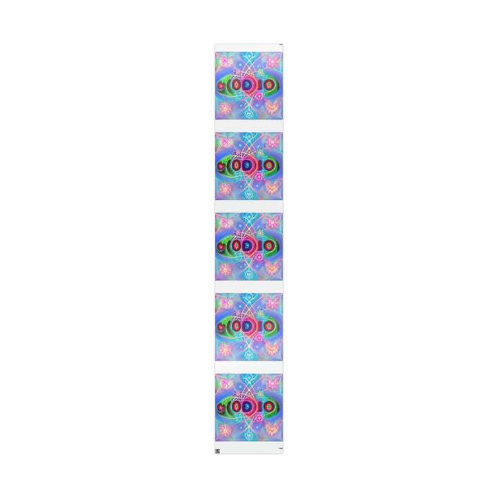 Vibrant Fractal Blossoms - Wrapping Paper - Home Decor - g(0D·IO) - 30" x 180" - Glossy -