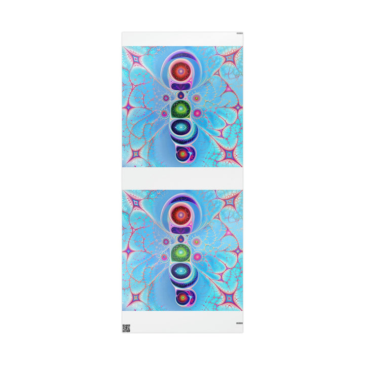 Vibrant Fractal Blossoms - Wrapping Paper - Home Decor - g(0D·IO) - 30'' x 72'' - Glossy -
