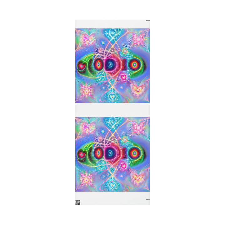 Vibrant Fractal Blossoms - Wrapping Paper - Home Decor - g(0D·IO) - 30'' x 72'' - Matte -