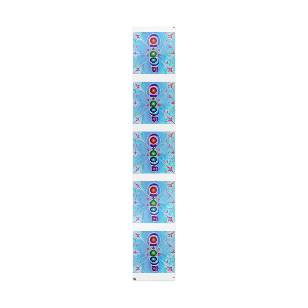 Vibrant Fractal Blossoms - Wrapping Paper - Home Decor - g(0D·IO) - 30" x 180" - Glossy -