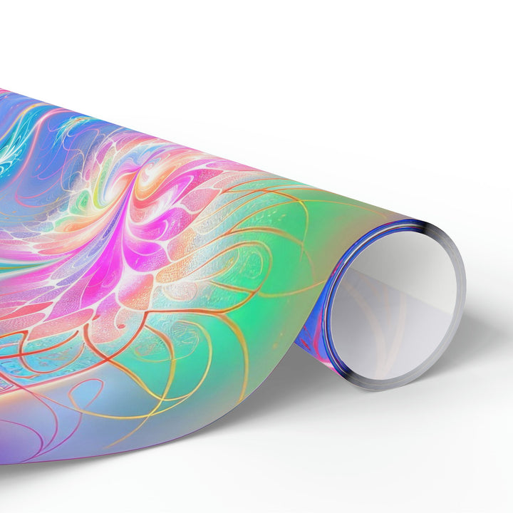 Vibrant Fractal Blossoms - Wrapping Paper - Home Decor - g(0D·IO) - 30" x 180" - Matte -