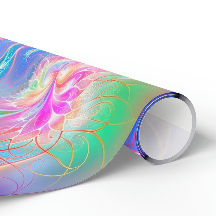 Vibrant Fractal Blossoms - Wrapping Paper - Home Decor - g(0D·IO) - 30" x 180" - Matte -
