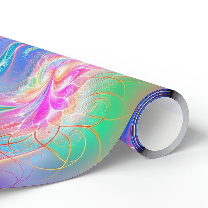Vibrant Fractal Blossoms - Wrapping Paper - Home Decor - g(0D·IO) - 30" x 180" - Matte -