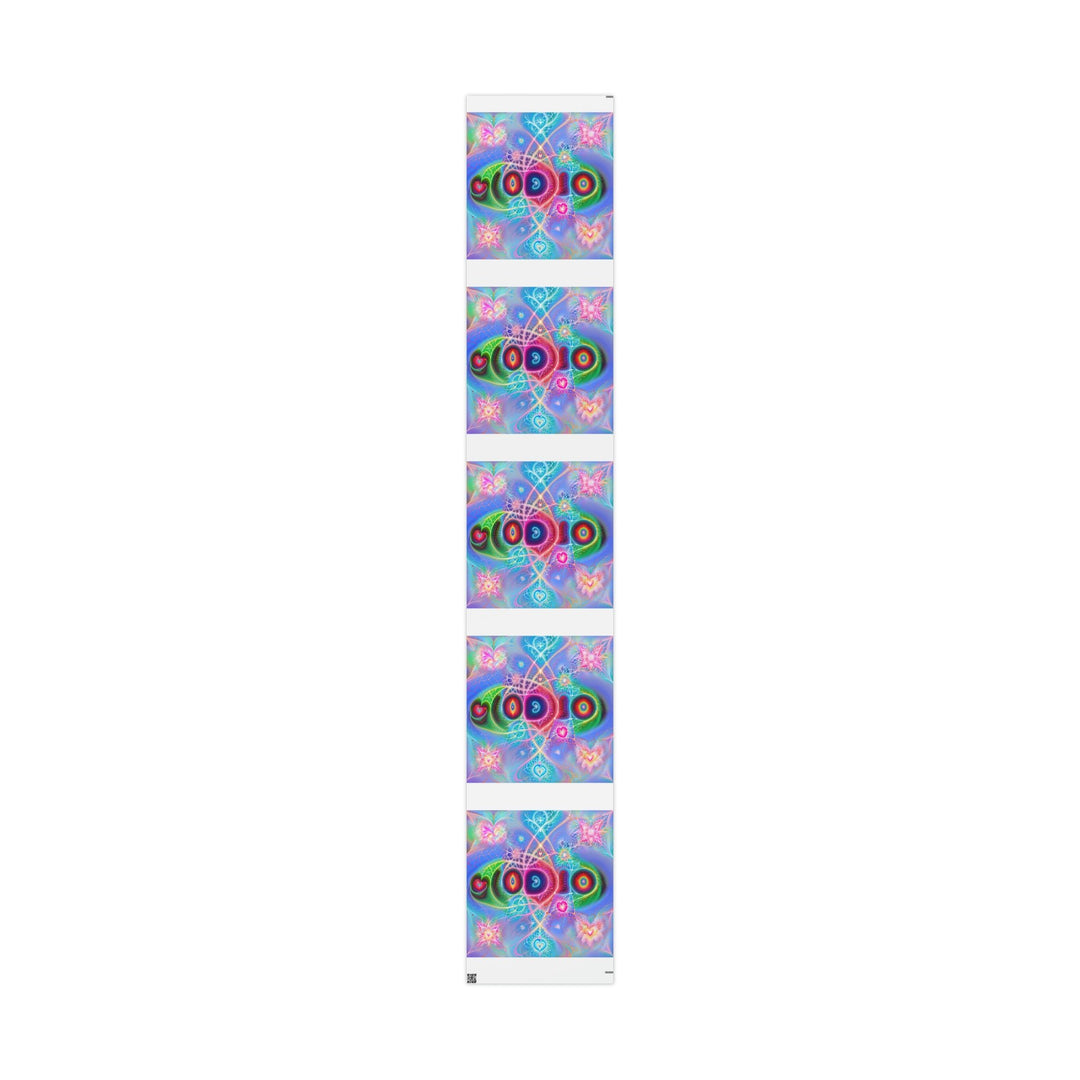 Vibrant Fractal Blossoms - Wrapping Paper - Home Decor - g(0D·IO) - 30" x 180" - Matte -