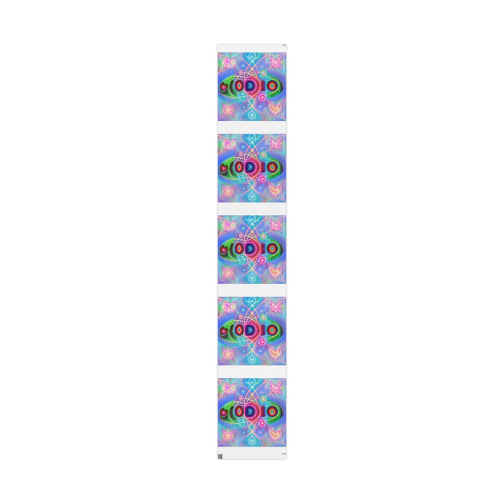 Vibrant Fractal Blossoms - Wrapping Paper - Home Decor - g(0D·IO) - 30" x 180" - Matte -