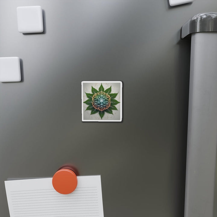 Vibrant Geometric Botanical - Die-cut Magnet - Home Decor - g(0D·IO) - 6 × 6" - Die-Cut - 1 pc