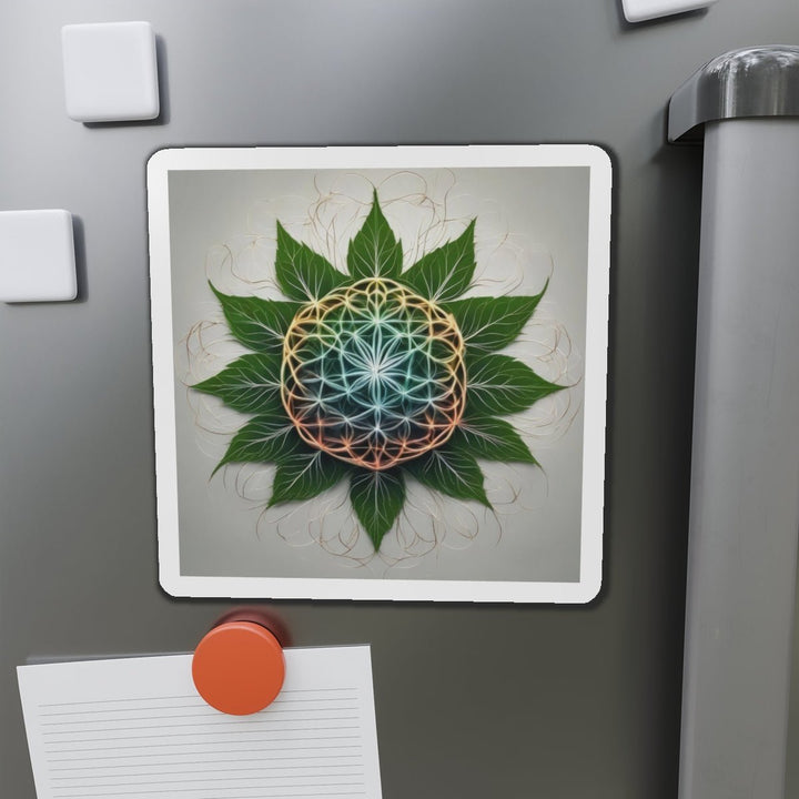 Vibrant Geometric Botanical - Die-cut Magnet - Home Decor - g(0D·IO) - 6 × 6" - Die-Cut - 1 pc