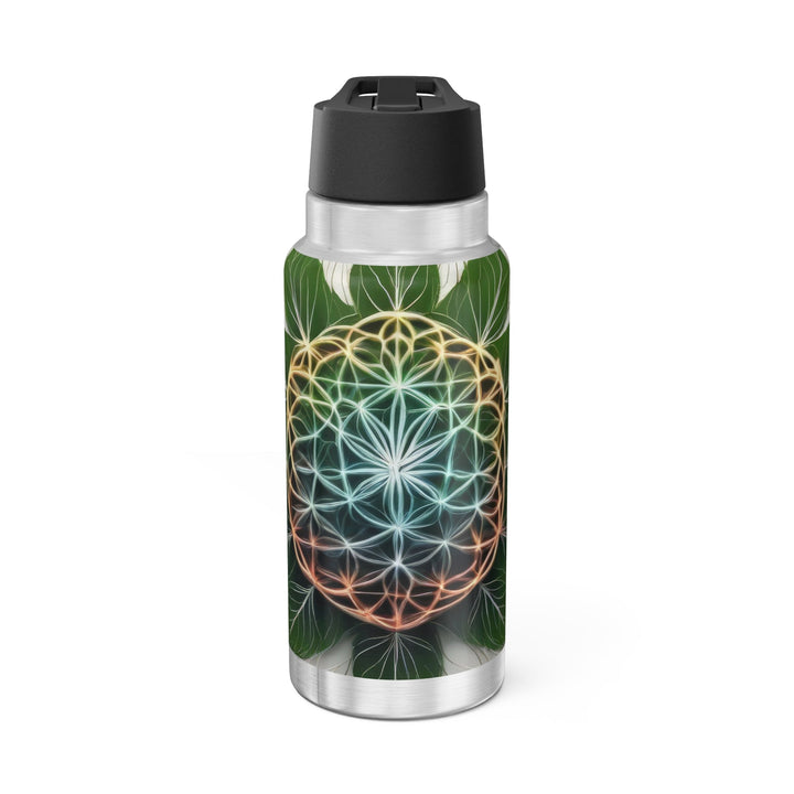 Vibrant Geometric Botanical - Gator Tumbler 32oz - Mug - g(0D·IO) - Silver - 32oz -