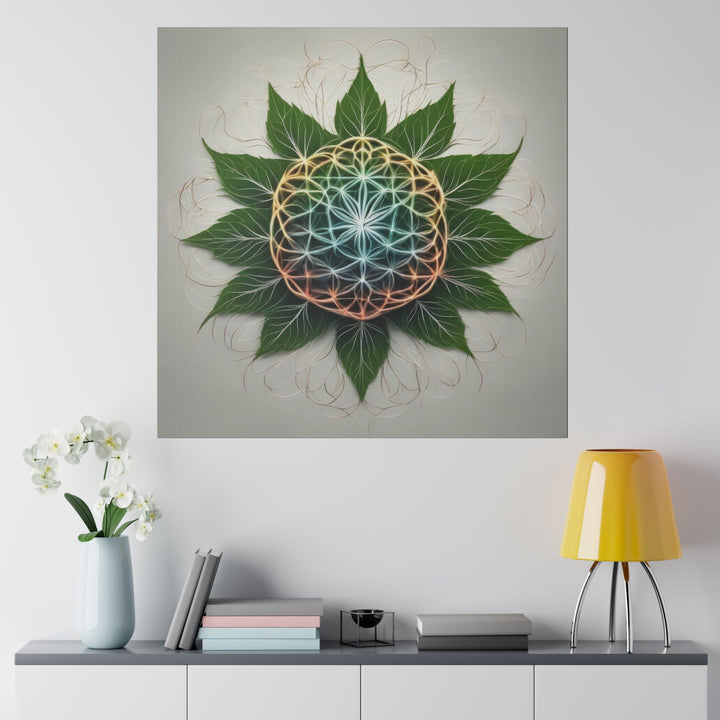 Vibrant Geometric Botanical - Matte Canvas - Canvas - g(0D·IO) - 32" x 32" (Square) - 0.75'' -