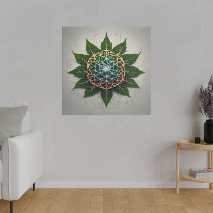 Vibrant Geometric Botanical - Matte Canvas - Canvas - g(0D·IO) - 32" x 32" (Square) - 0.75'' -