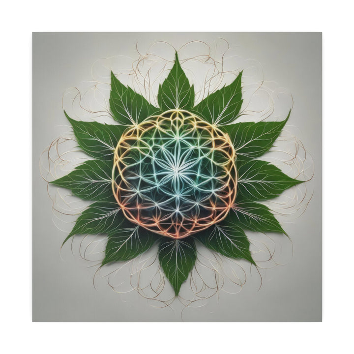 Vibrant Geometric Botanical - Matte Canvas - Canvas - g(0D·IO) - 32" x 32" (Square) - 0.75'' -