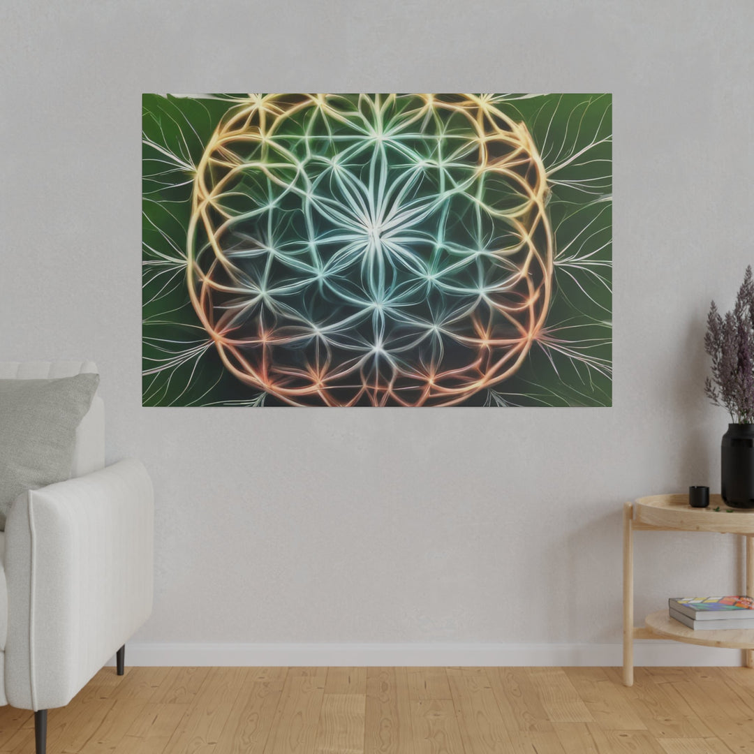 Vibrant Geometric Botanical - Matte Canvas - Canvas - g(0D·IO) - 32" x 32" (Square) - 0.75'' -