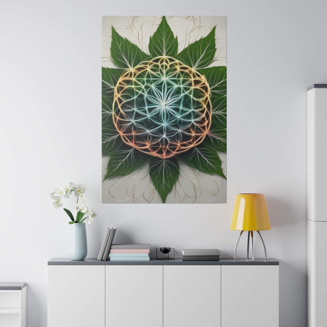 Vibrant Geometric Botanical - Matte Canvas - Canvas - g(0D·IO) - 32" x 32" (Square) - 0.75'' -