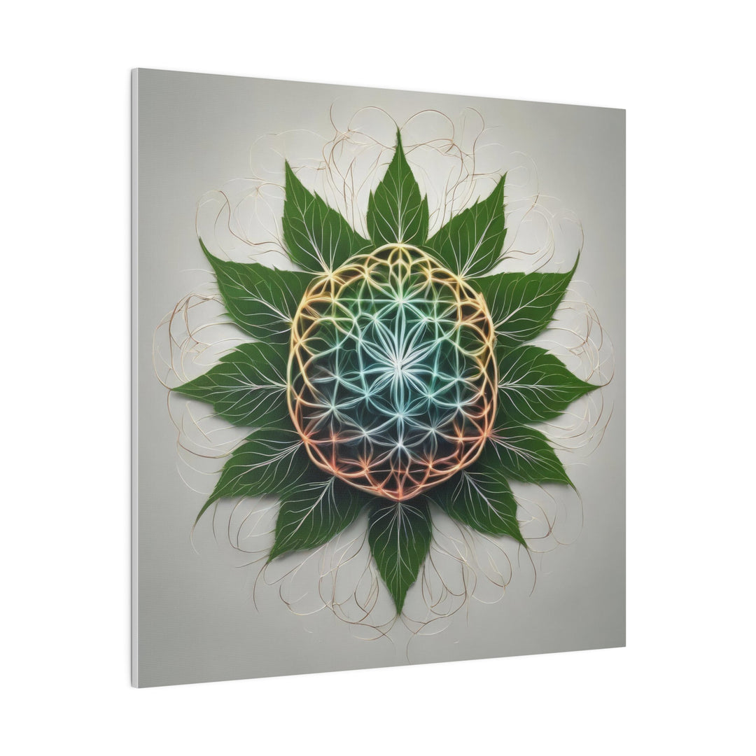 Vibrant Geometric Botanical - Matte Canvas - Canvas - g(0D·IO) - 32" x 32" (Square) - 0.75'' -