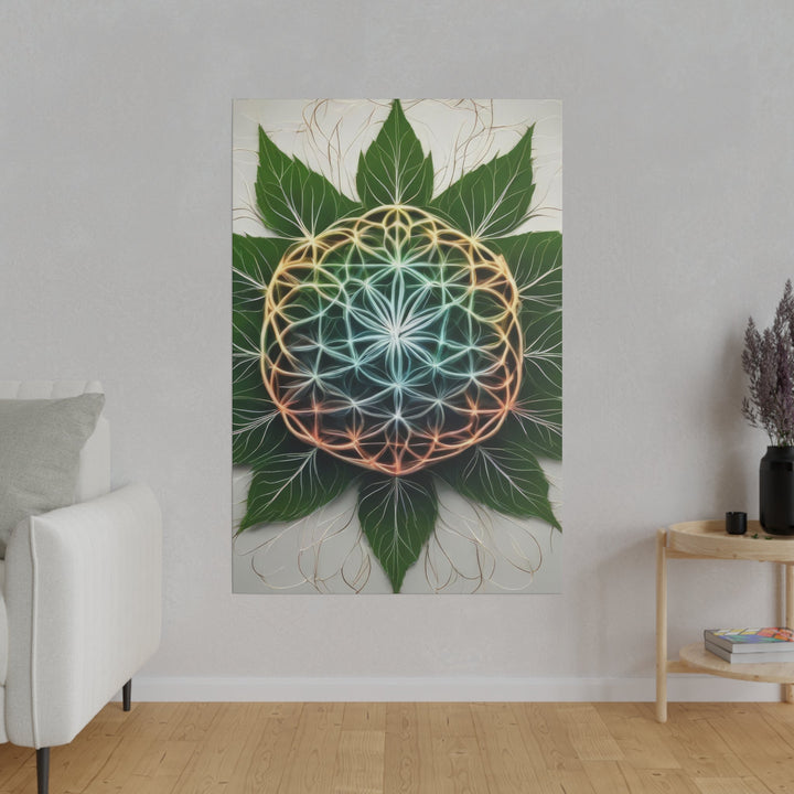 Vibrant Geometric Botanical - Matte Canvas - Canvas - g(0D·IO) - 32" x 32" (Square) - 0.75'' -