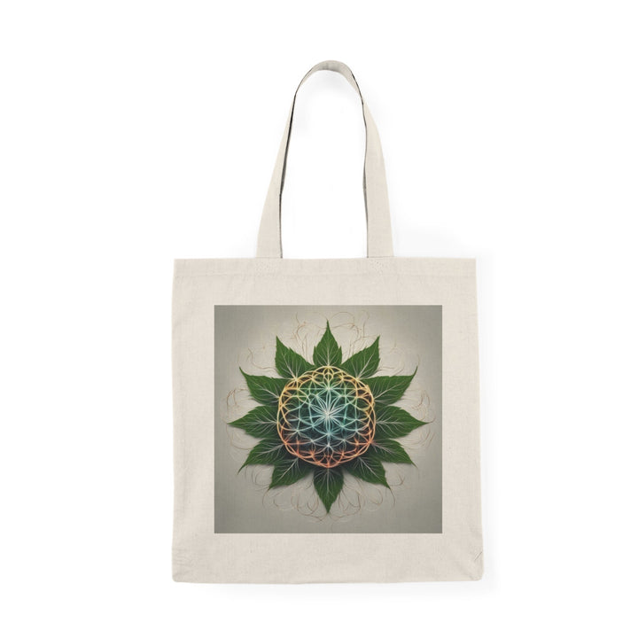 Vibrant Geometric Botanical - Natural Tote Bag - Bags - g(0D·IO) - 15" x 16" - Natural -