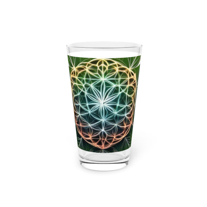 Vibrant Geometric Botanical - Pint Glass - Mug - g(0D·IO) - 16oz - -