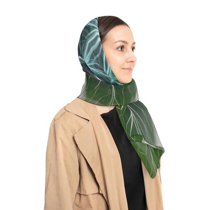 Vibrant Geometric Botanical - Poly Scarf - Accessories - g(0D·IO) - Poly chiffon - 50" × 50" -