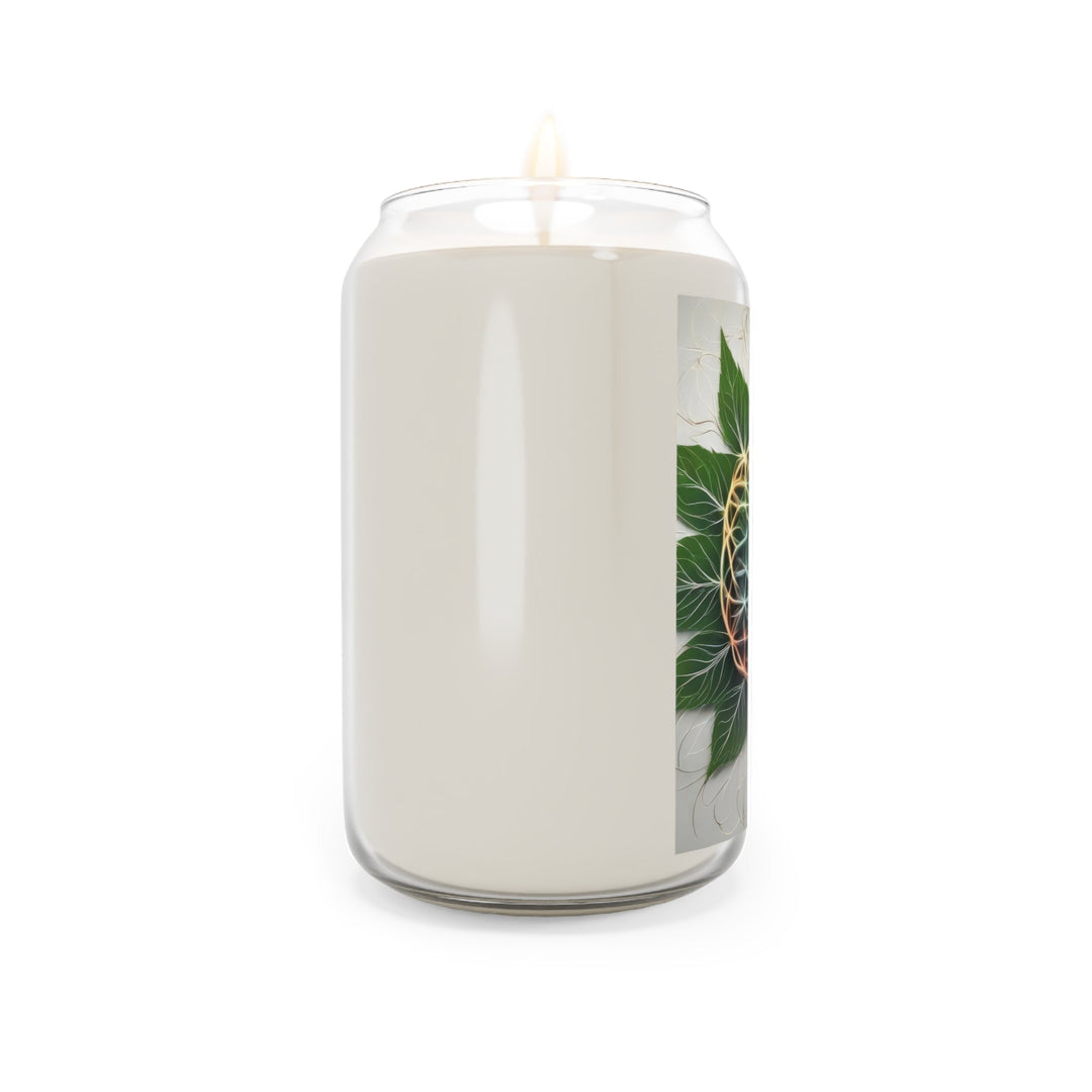 Vibrant Geometric Botanical - Scented Candle - Home Decor - g(0D·IO) - Vanilla Bean - 13.75oz -