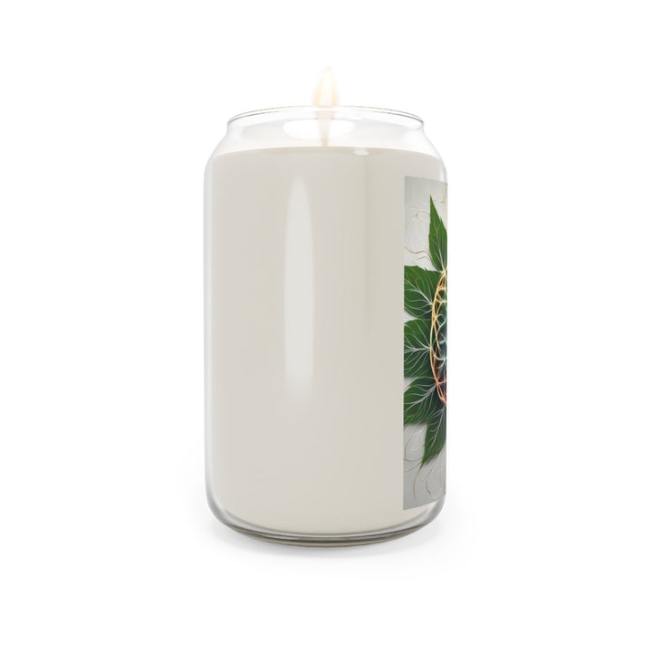 Vibrant Geometric Botanical - Scented Candle - Home Decor - g(0D·IO) - Vanilla Bean - 13.75oz -