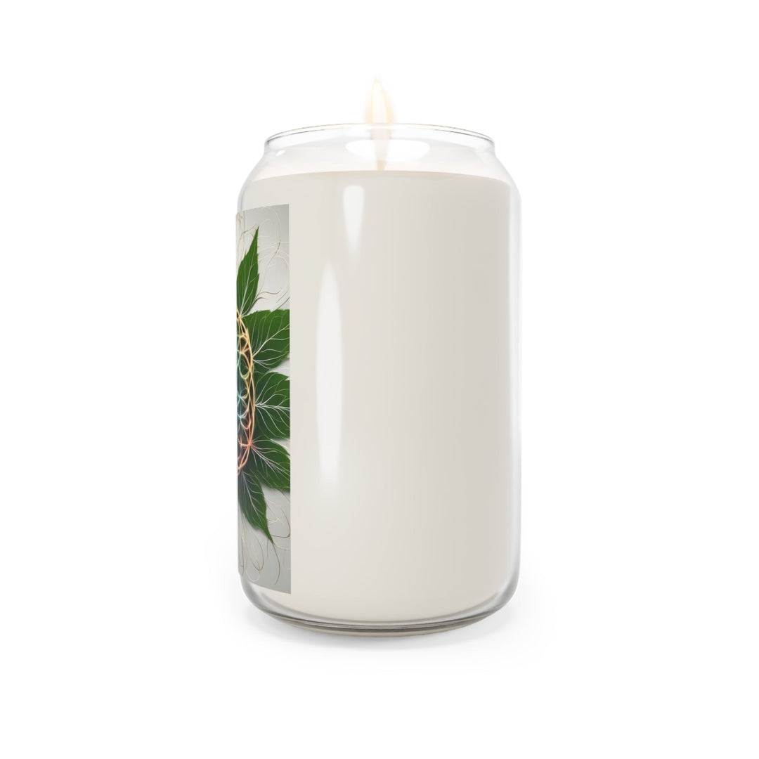 Vibrant Geometric Botanical - Scented Candle - Home Decor - g(0D·IO) - Vanilla Bean - 13.75oz -