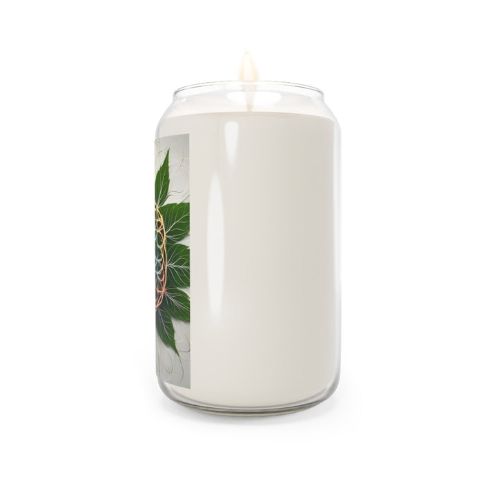 Vibrant Geometric Botanical - Scented Candle - Home Decor - g(0D·IO) - Vanilla Bean - 13.75oz -