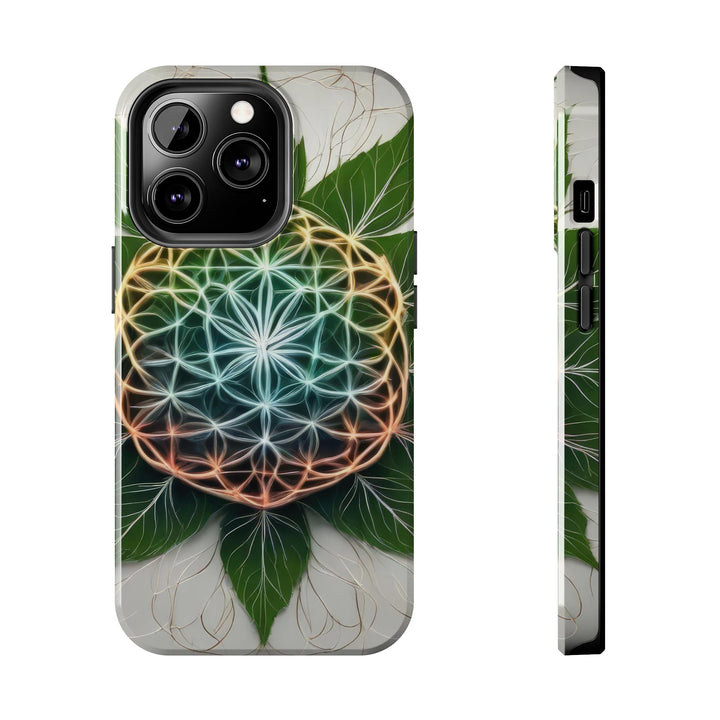 Vibrant Geometric Botanical - Tough Phone Case - Phone Case - g(0D·IO) - iPhone 13 Pro - -