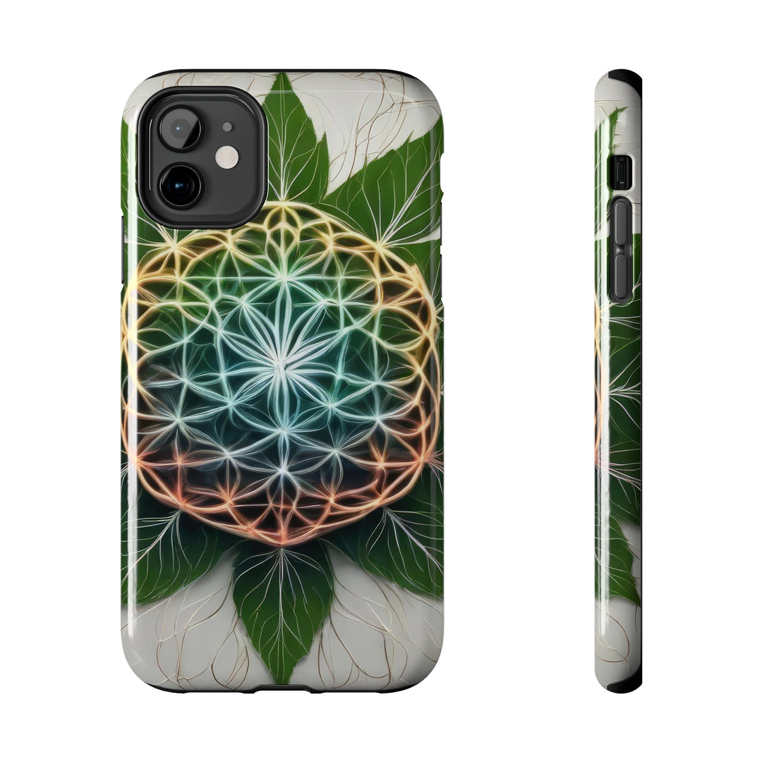 Vibrant Geometric Botanical - Tough Phone Case - Phone Case - g(0D·IO) - iPhone 11 - -