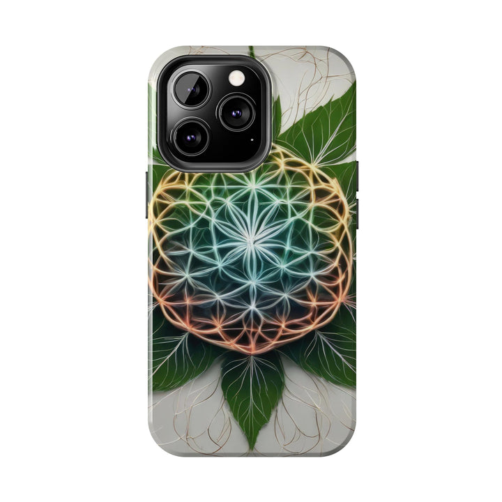 Vibrant Geometric Botanical - Tough Phone Case - Phone Case - g(0D·IO) - iPhone 13 Mini - -