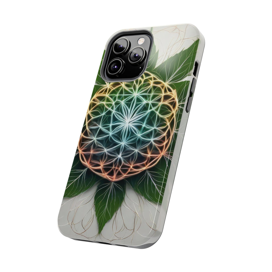 Vibrant Geometric Botanical - Tough Phone Case - Phone Case - g(0D·IO) - iPhone 13 Mini - -