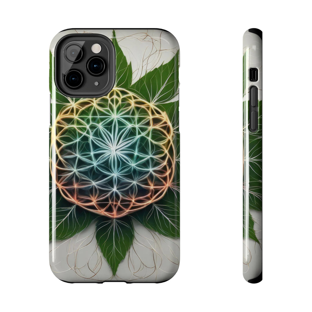 Vibrant Geometric Botanical - Tough Phone Case - Phone Case - g(0D·IO) - iPhone 11 Pro - -