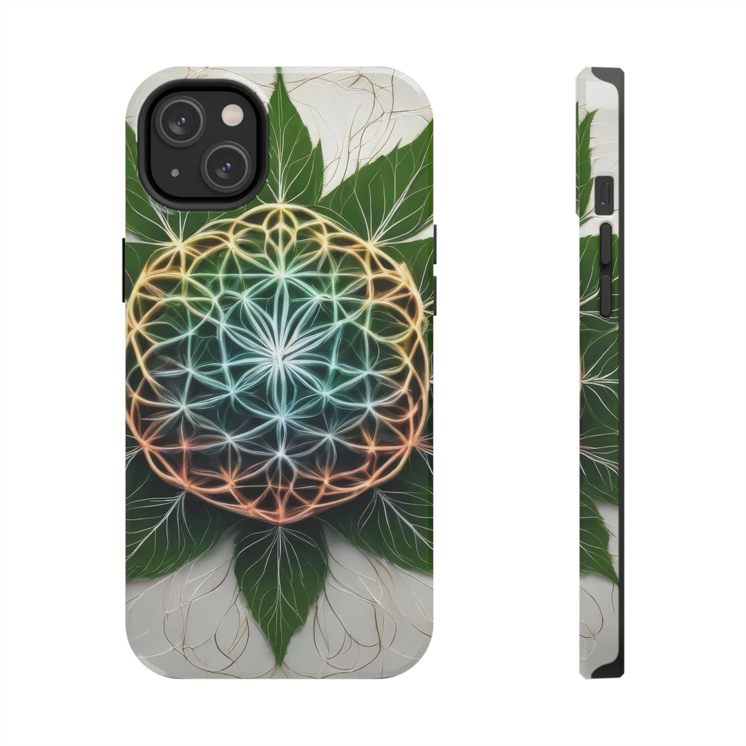 Vibrant Geometric Botanical - Tough Phone Case - Phone Case - g(0D·IO) - iPhone 14 Plus - -