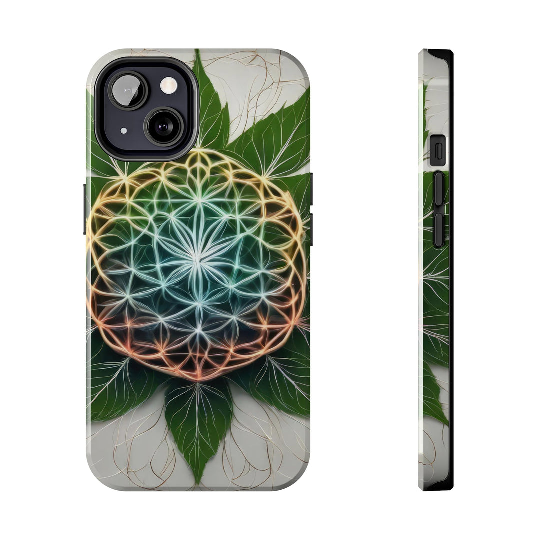 Vibrant Geometric Botanical - Tough Phone Case - Phone Case - g(0D·IO) - iPhone 13 - -