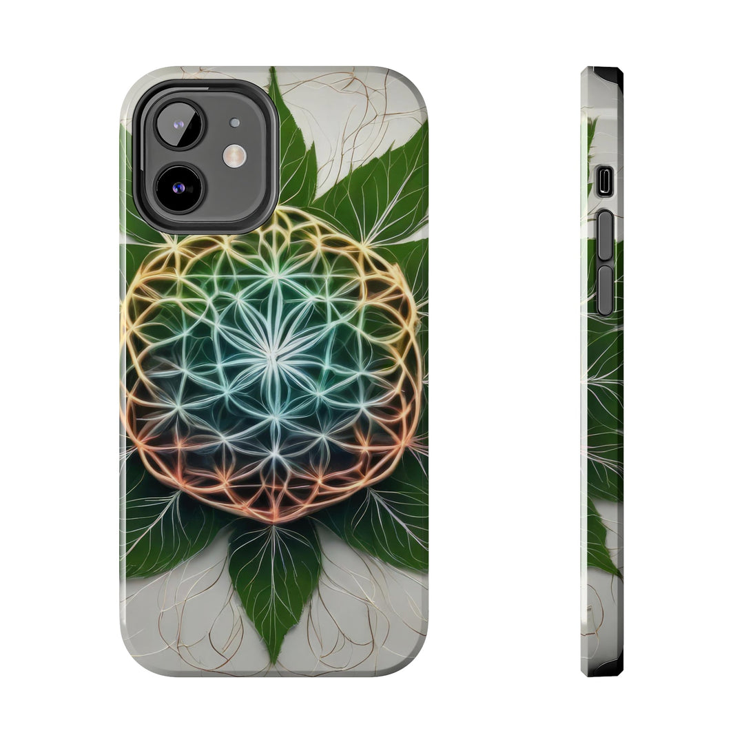 Vibrant Geometric Botanical - Tough Phone Case - Phone Case - g(0D·IO) - iPhone 12 - -