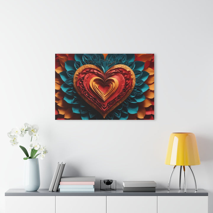 Vibrant Heart Bloom - Acrylic Prints (French Cleat Hanging) - Home Decor - g(0D·IO) - 24" x 36" (Vertical) - 0.25'' -