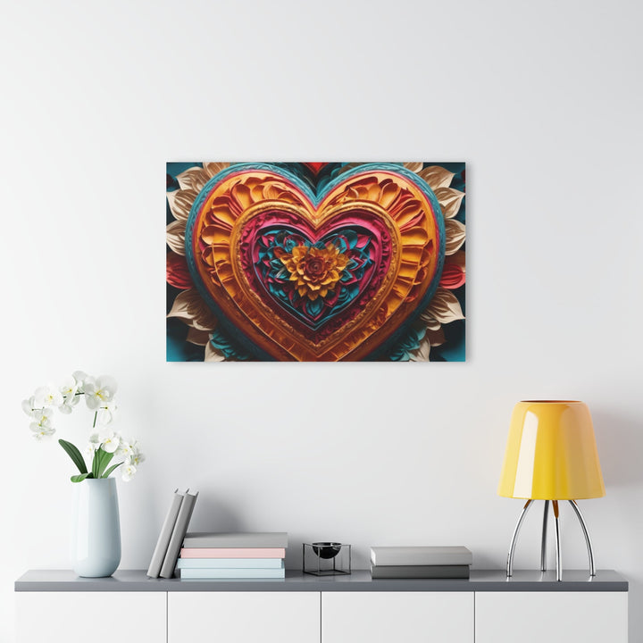 Vibrant Heart Bloom - Acrylic Prints (French Cleat Hanging) - Home Decor - g(0D·IO) - 24" x 36" (Vertical) - 0.25'' -