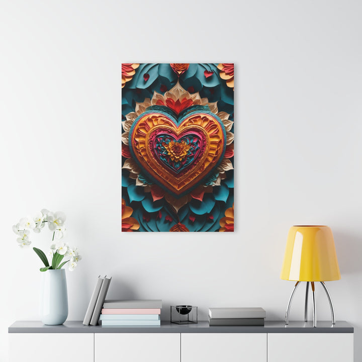 Vibrant Heart Bloom - Acrylic Prints (French Cleat Hanging) - Home Decor - g(0D·IO) - 24" x 36" (Vertical) - 0.25'' -