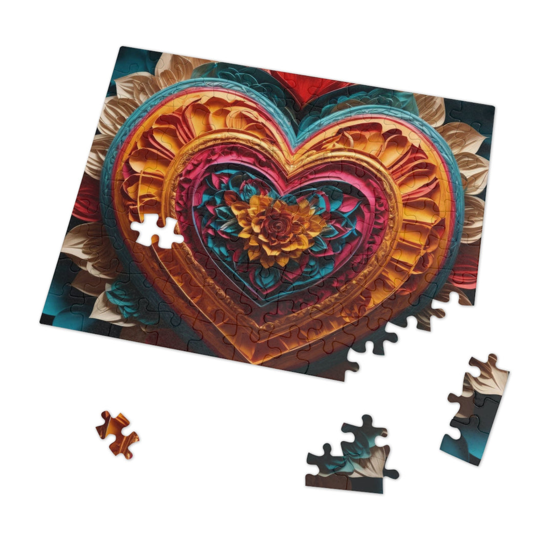 Vibrant Heart Bloom - Jigsaw Puzzle (100, 252, 500, 1000 pieces) - Puzzle - g(0D·IO) - 29.25" × 19.75" (1000 pcs) - -